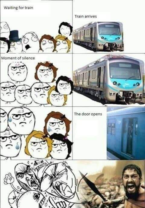 Mumbai Local Train Memes before and after scene in local train 