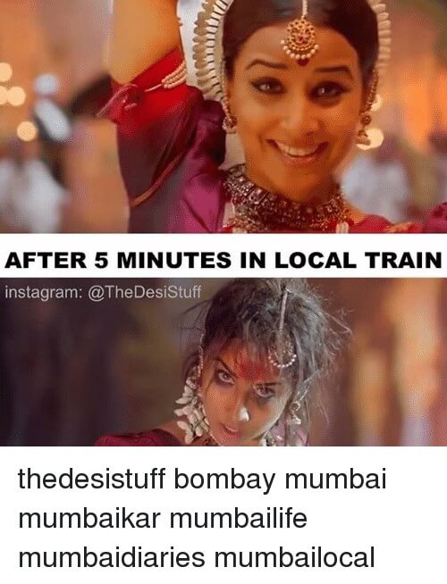Mumbai Local Train Memes girls make up after getting into train