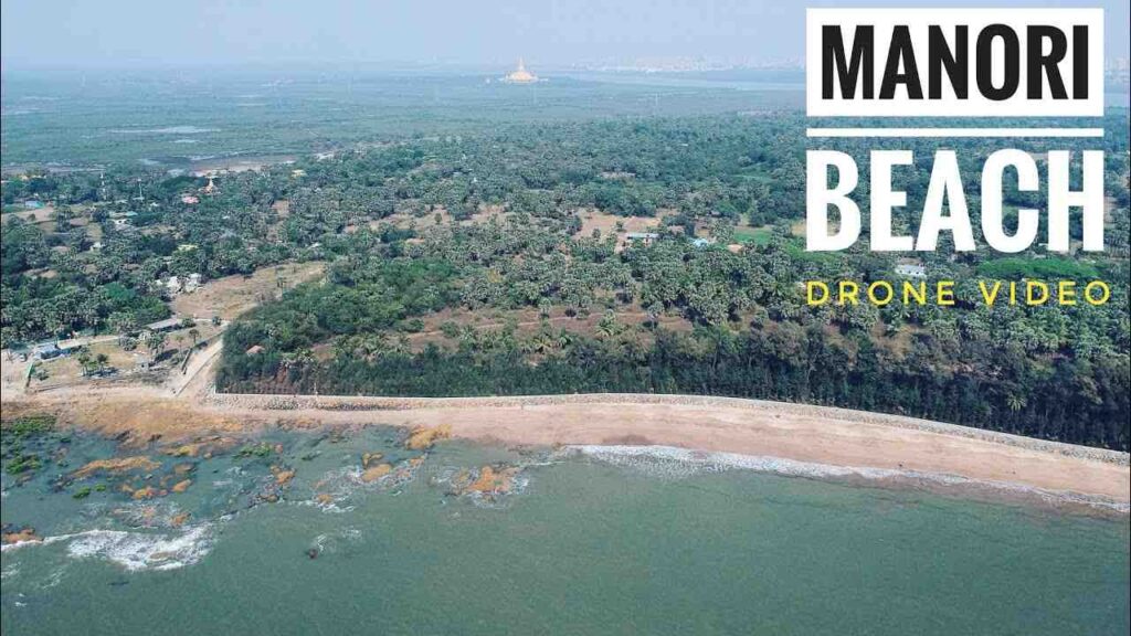 Marve Manori Beach drone view