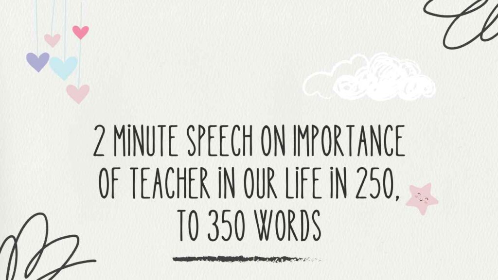 Speech on Importance of Teacher in Our Life