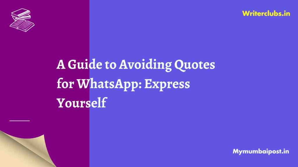 Avoiding Quotes for WhatsApp