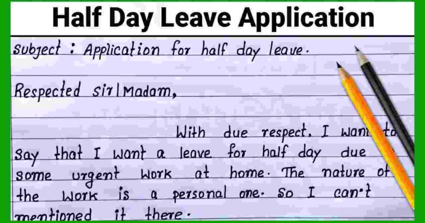 Collection of Three Half Day Application for Employees