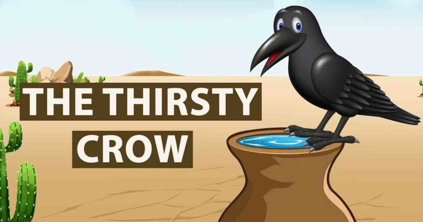 Read Crow and Water Story with Moral and Teachings 