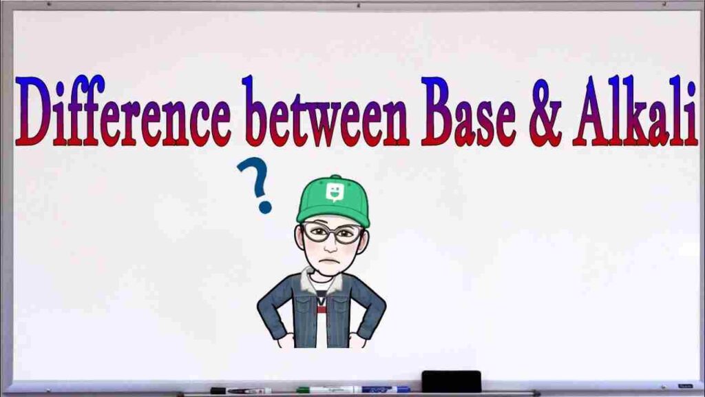 Difference between Alkali and Base poster