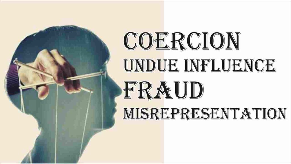 Difference between Coercion and Undue Influence poster
