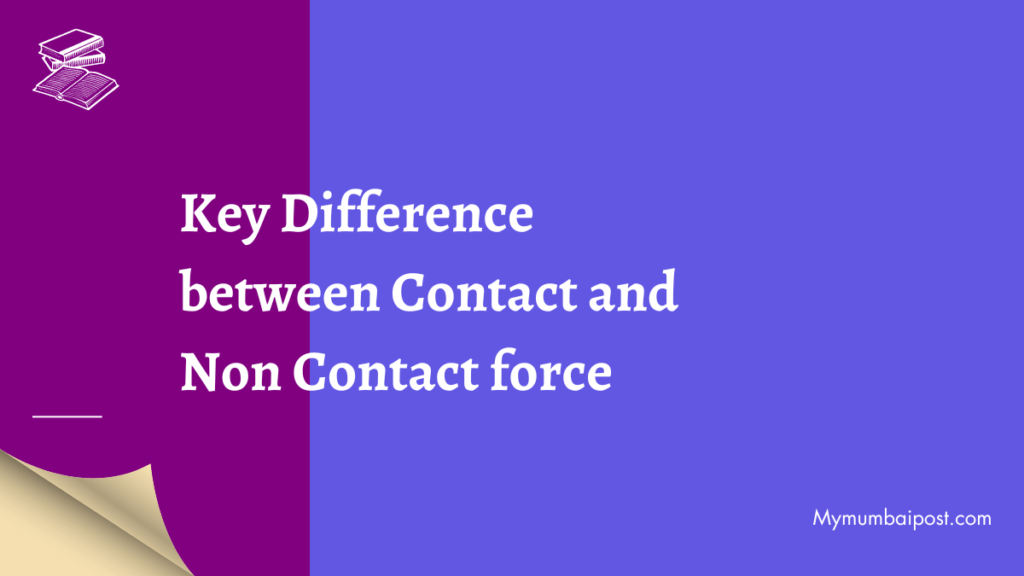 Key Difference between Contact and Non Contact force poster