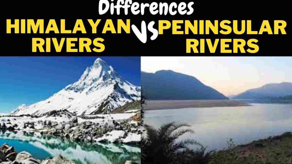 Difference between Himalayan and peninsular rivers poster