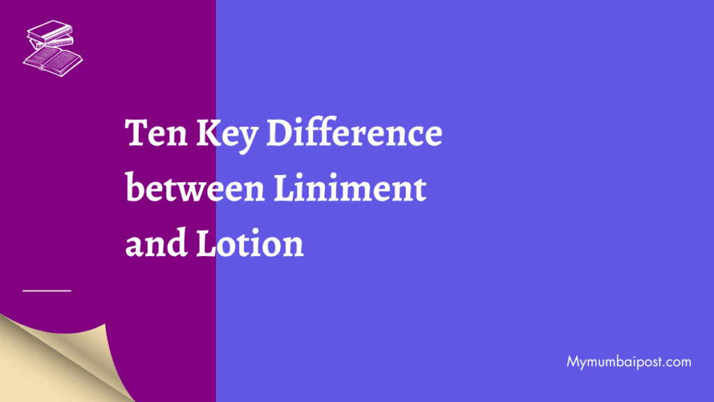 Difference between Liniment and Lotion poster