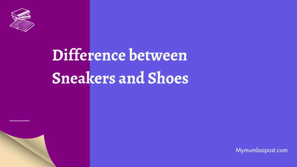 Difference between sneakers and shoes poster