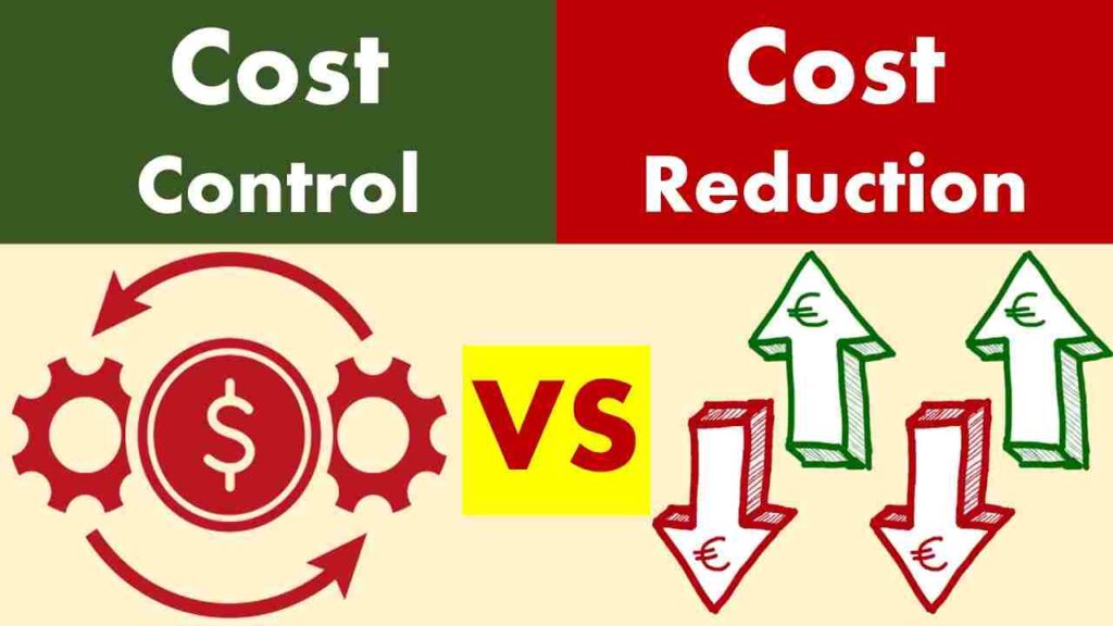 Difference between cost control and cost reduction poster