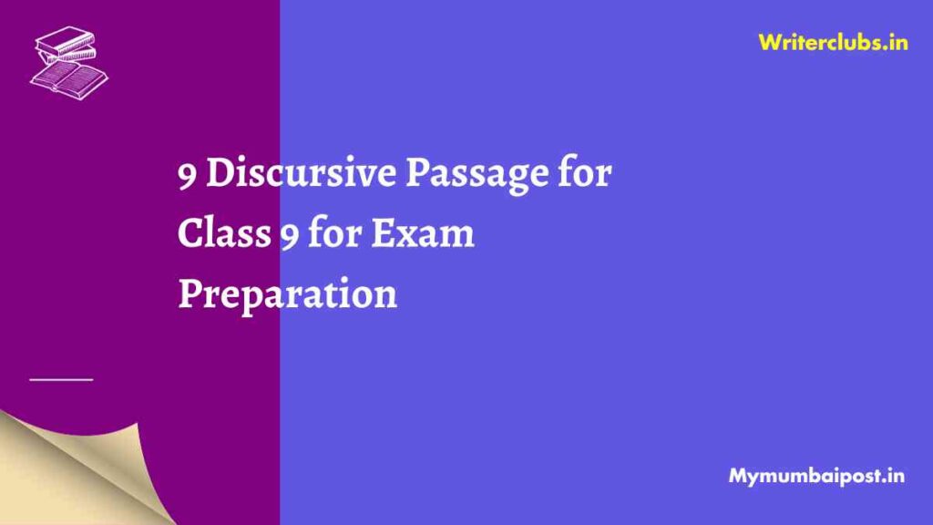 Discursive Passage for Class 9