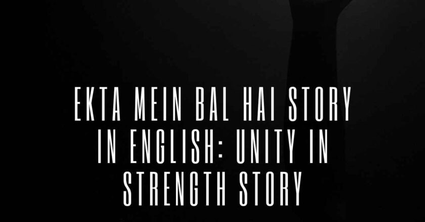 Ekta Mein Bal Hai Story in English: Unity in Strength Story