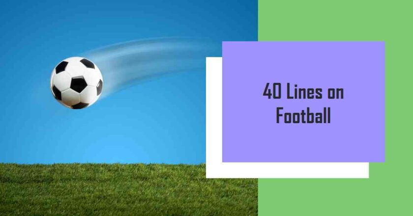 Few 40 Lines on Football for Students of Class 4 to 8