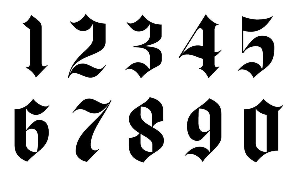 Gothic numbers