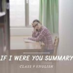 If I Were You Summary Class 9 English