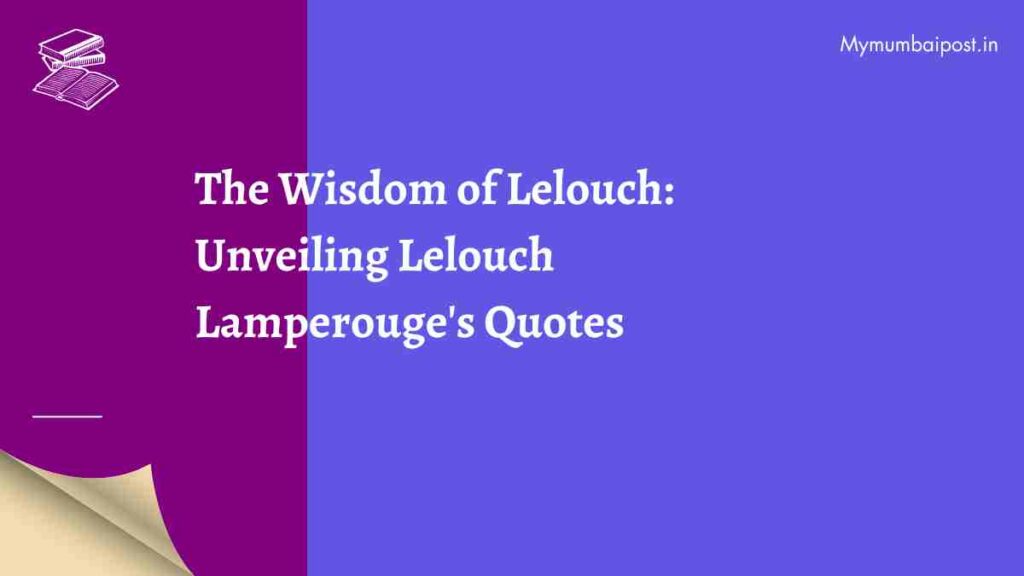 Lelouch Quotes