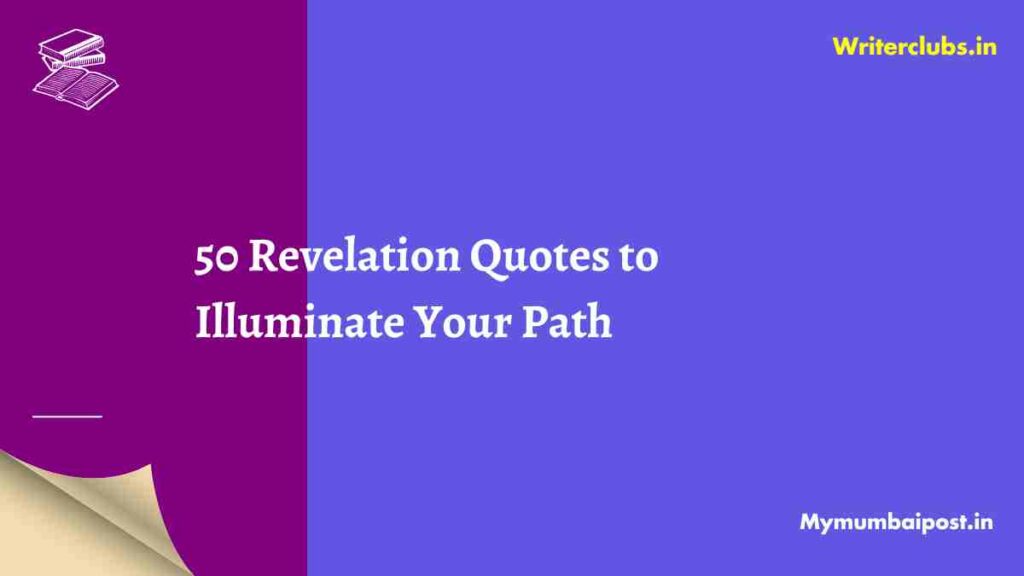 Revelation Quotes and Captions
