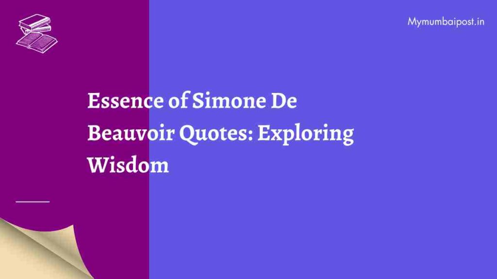 Simone De Beauvoir Quotes