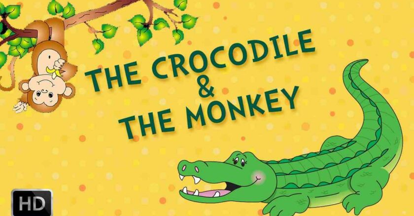 Read The Monkey and the Crocodile Short Story with Moral