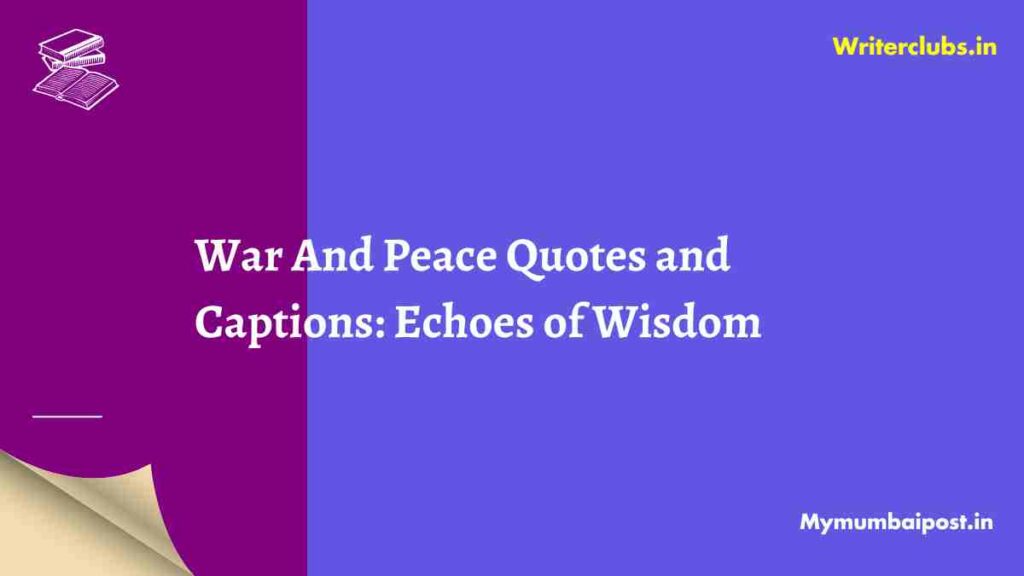 War And Peace Quotes