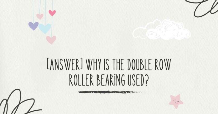 [Answer] Why Is the Double Row Roller Bearing Used?