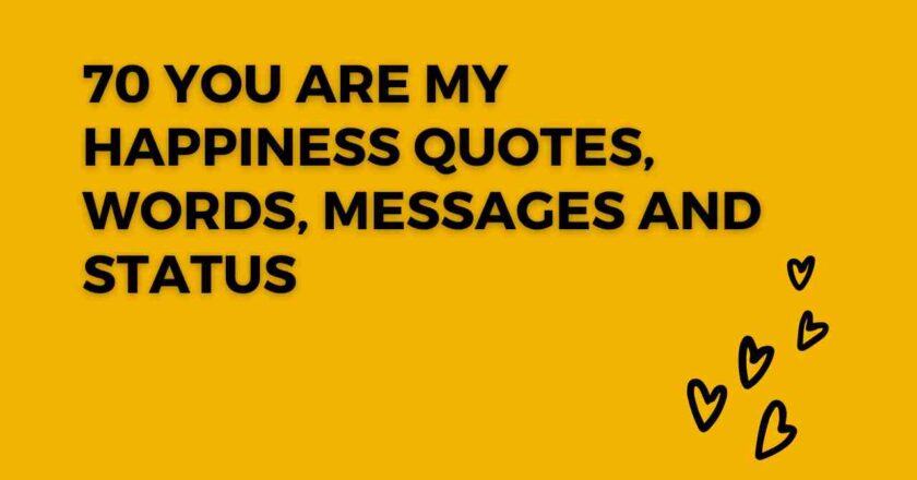 70 You Are My Happiness Quotes, Words, Messages and Status