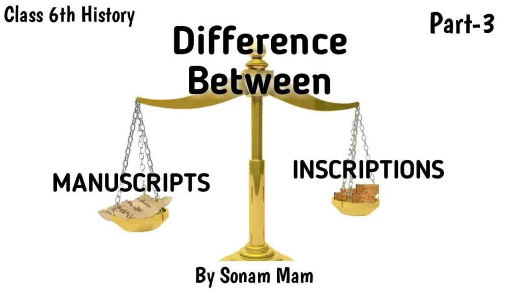 difference between Manuscript and Inscription
