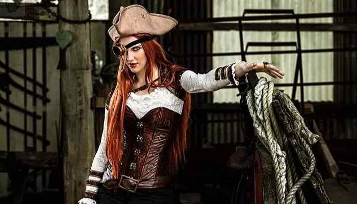 Steam punk pirate women dress